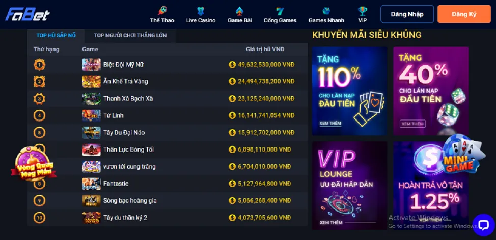 Hoàn trả hàng ngày tại ga678 Casino